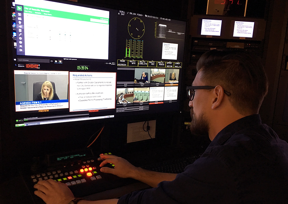 Ely COR-TV control room